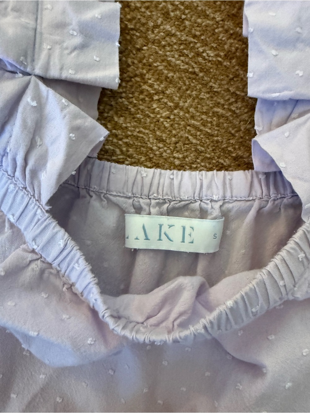 Lake - Light Lavender Dot Two-Piece Wide-Leg Pant Set - Picture 2 of 3